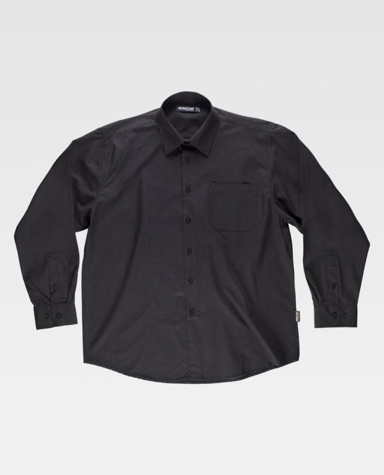 Camisa de manga larga con botones y bolsillo, modelo B8000 (camisa para personalizar)